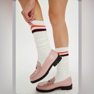 Free people warsity stripe tall socks